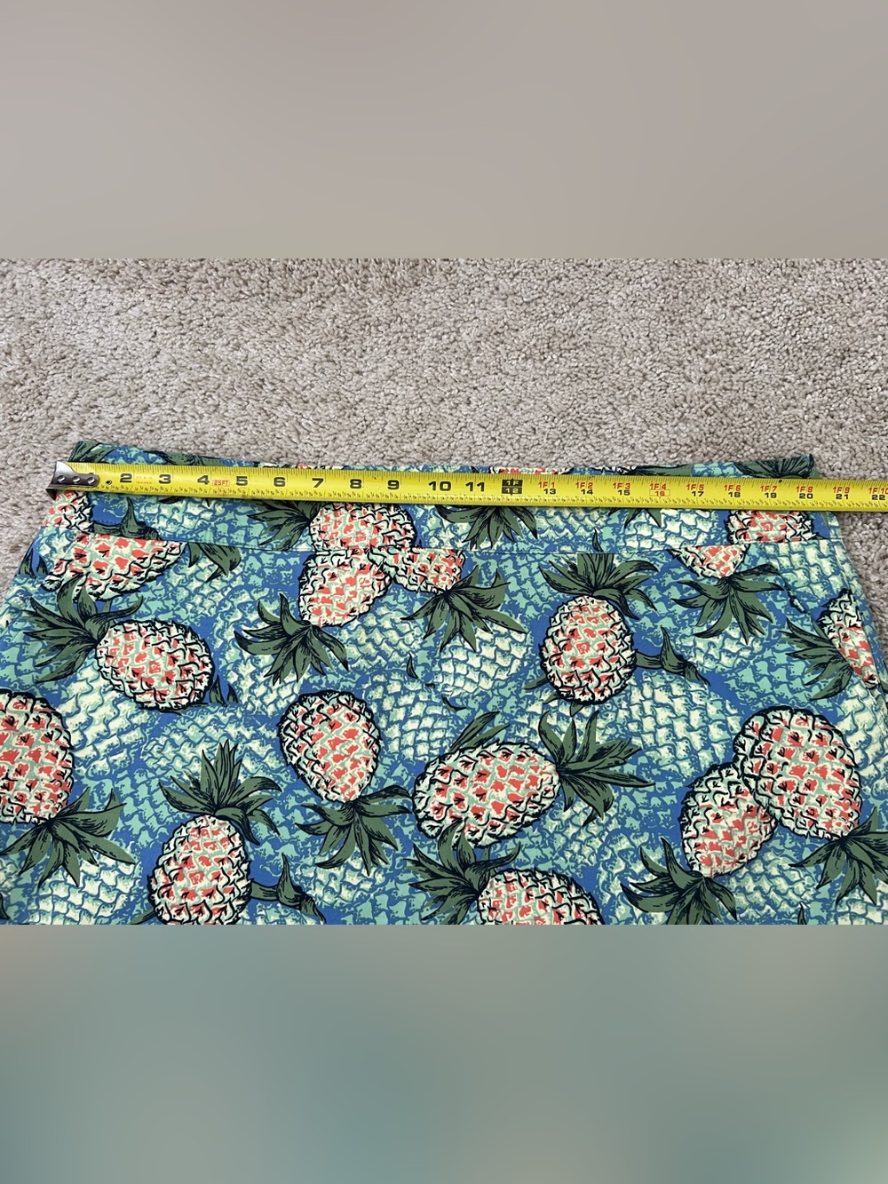 Talbots Size 16W Pineapple Tropical Print Pencil Skirt Plus Size - Picture 2 of 6